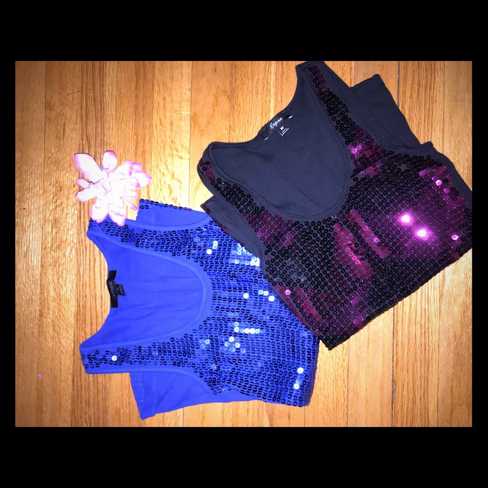 2 tank tops with sparkle